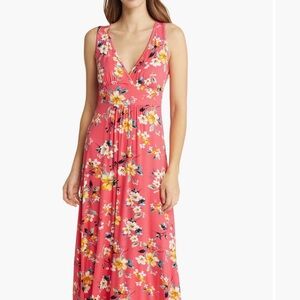 Loveappella Floral Red Maxi Dress